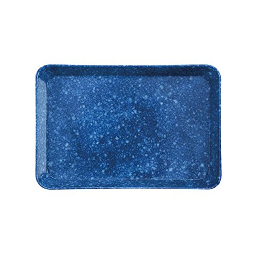 HIGHTIDE Melamine Marbled Desk Tray: desk tray medium / 9 in. x 6 in. x 1 in. (Navy Blue)