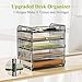 VIEERINN 5 Tier Paper Letter Tray Organizer with Handles, Mesh Desk File Organizer Metal Paper Sorter Holder, Desktop Document Shelf Tray Storage Organization for Office School Home