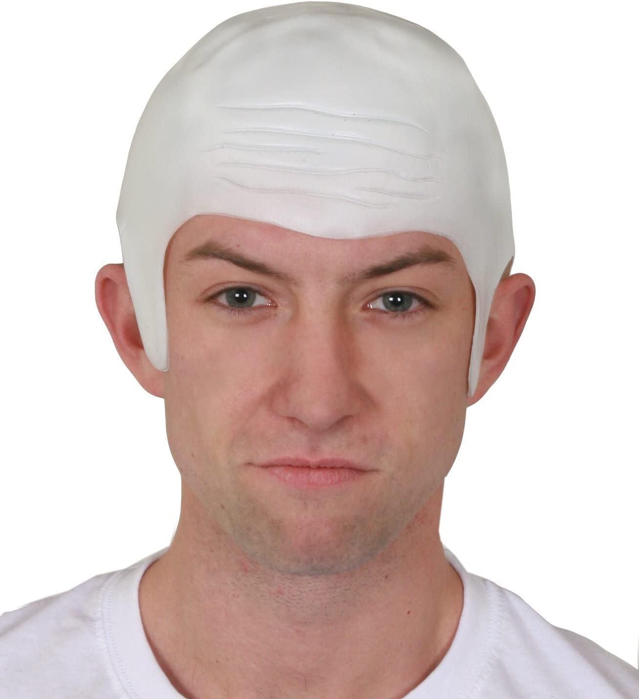 Adults Bald Cap - Pack of 24 - White Bald Head Skull Cap Fancy Dress Costume Accessory