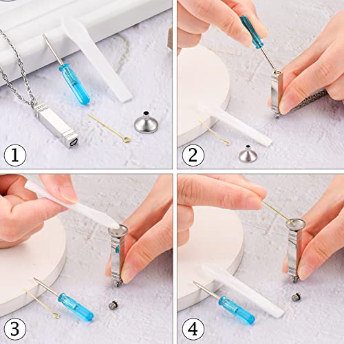 abooxiu Urn Necklace for Ashes Memorial Cremation Jewelry for Ashes Stainless Steel Ashes Jewelry Cube Ashes Necklace Bar Urn Pendant for Women Men4