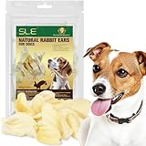 Orecchie di coniglio naturali per cani, orecchie intere non trattate, conigli allevati al 100% con erba, alternativa agli snack masticabili in pelle grezza per cani (Arachide)