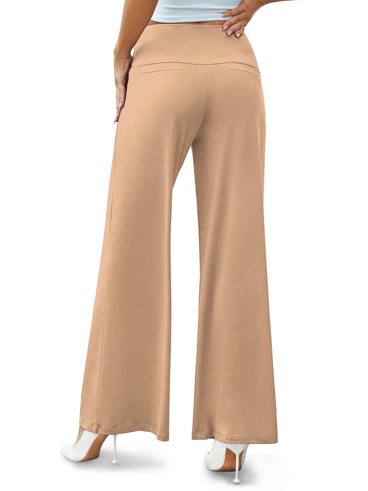 Arolina Women's Stretchy Wide Leg Palazzo Lounge Pants Casual Comfy High Waist Palazzo Pants