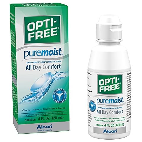 Opti-free Puremoist Multi-Purpose Contact Lens Cleaning and Disinfecting Solution, 4 Fl Oz Cover