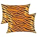 2 Pezzi Cuscino Copricuscini 40X60Cm Pelle di Tigre Copri Cuscini Decorativi Copricuscini Astratta Federa per Ufficio, Camera, Auto