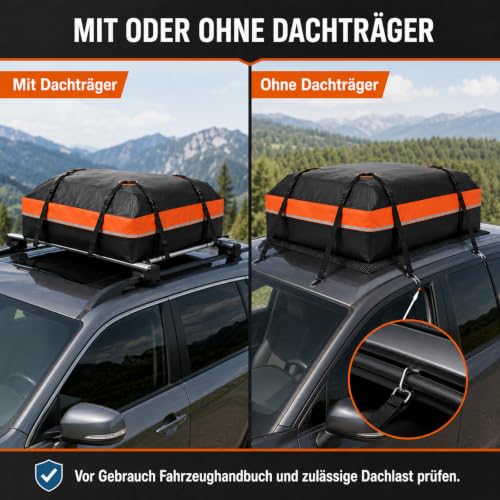 Dachtasche Auto 425L, Faltbare Dachbox Auto, 112 × 86 × 43 cm – Bild 5