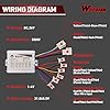 WOOSTAR Motorcycle Speed Controller 36V 500W Replacement for Electrical Scooter E Bike Bicycle Tricycle Brush #5