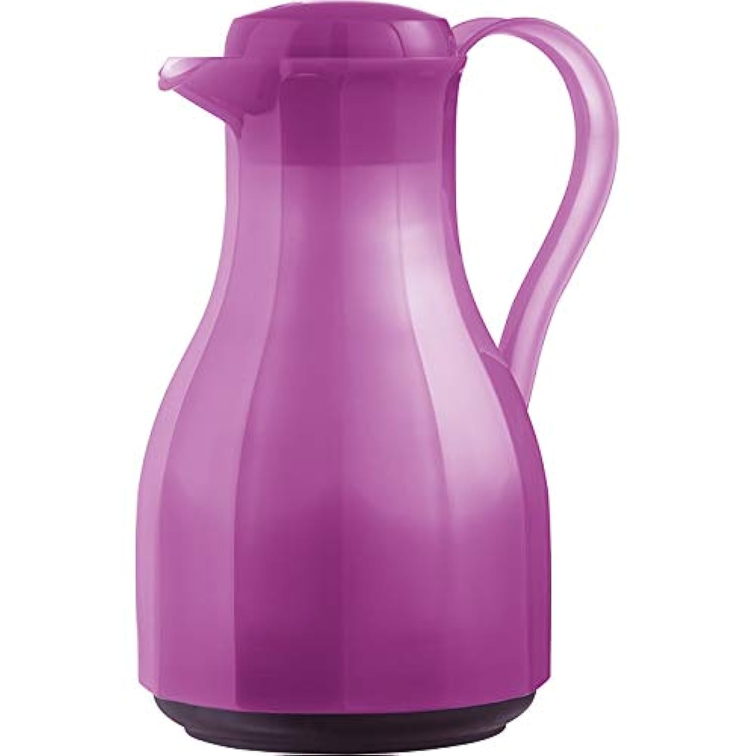 EMSA Vieleck Quick Press Flask Transparent Pink, 1L