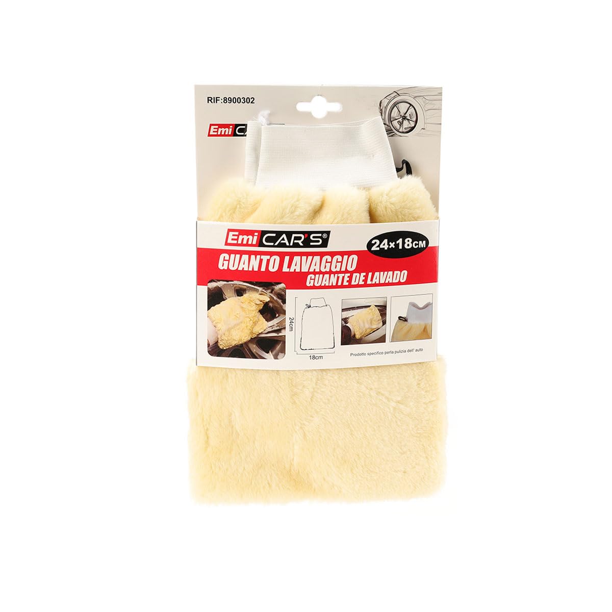 Guanto Lavaggio Auto Double Face - Microfibra E Ciniglia, Polsino Elastico, Blu - Foto 11