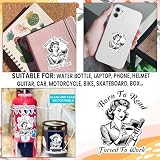 Set 3 Pcs Funny Retro Book Lover Sticker Born to Read Forced to Work Vintage Comic-Style Vinyl Decal Waterproof for Water Bottle Laptop, Journal, Bottle - Reader Gift Book Lover Bookish 3 Inches