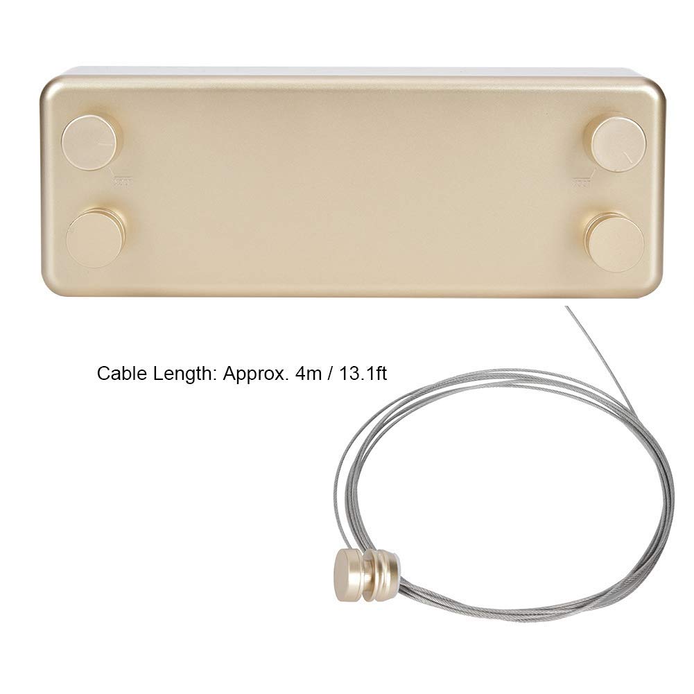 Cuerda de Ropa Interior, Cuerda de Ropa retráctil de Dos Líneas de Secado para Baño Interior Balcón Casa Hotel 4m/13.1ft(02)
