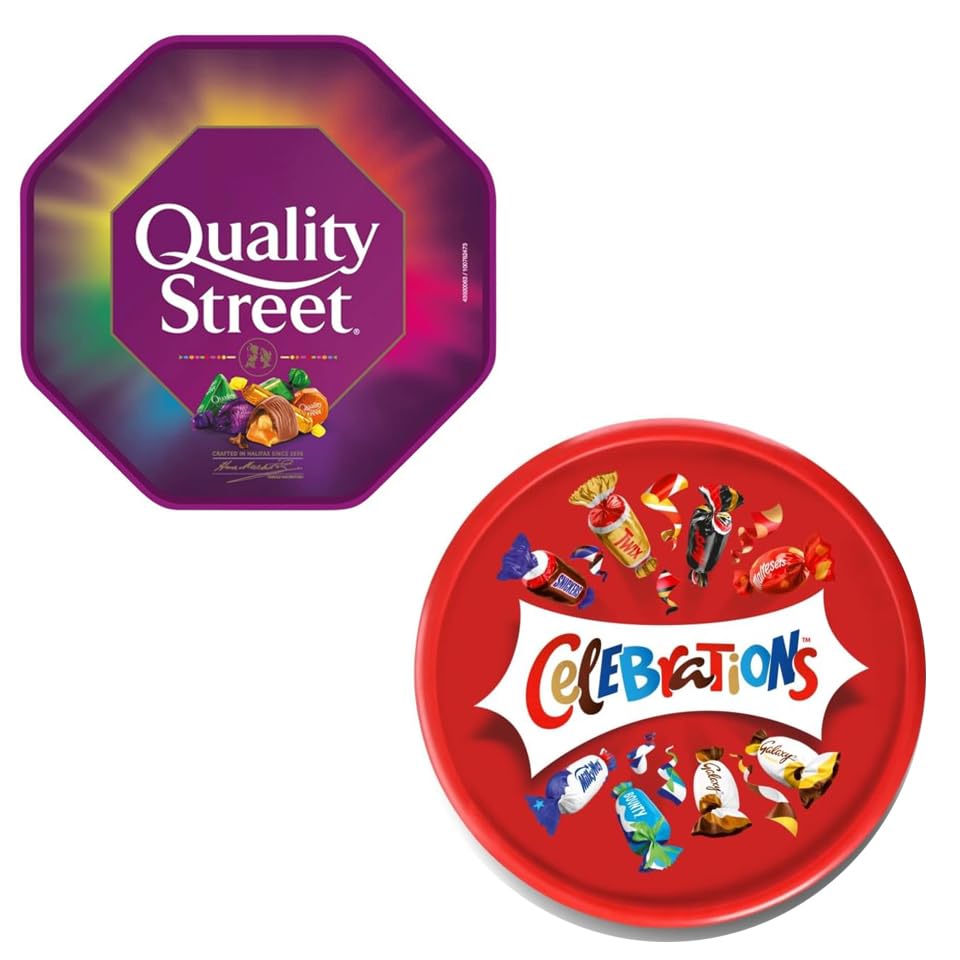 2 x Chocolate Tubs ASSORTED PACK 1 EACH Of Celebrations and Quality street Sharing Tub Perfect For any occasion