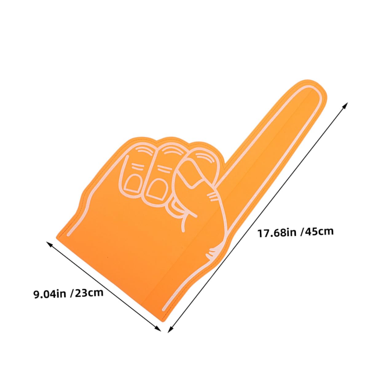 DOITOOL Dedos de Espuma para Animación Deportiva, 4 Piezas Naranja, Diseño en Forma de Mano, Fáciles de Llevar y Portátiles para Eventos Deportivos y Conciertos — view 2