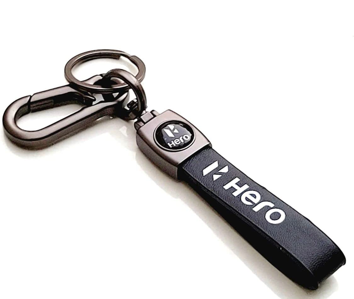 HERO LEATHER KEY CHAIN STYLIST STRONG STAINLESS STEEL