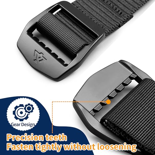Men's Nylon Belt, Tactical Belts Breathable Webbing Canvas Belt with Buckle4