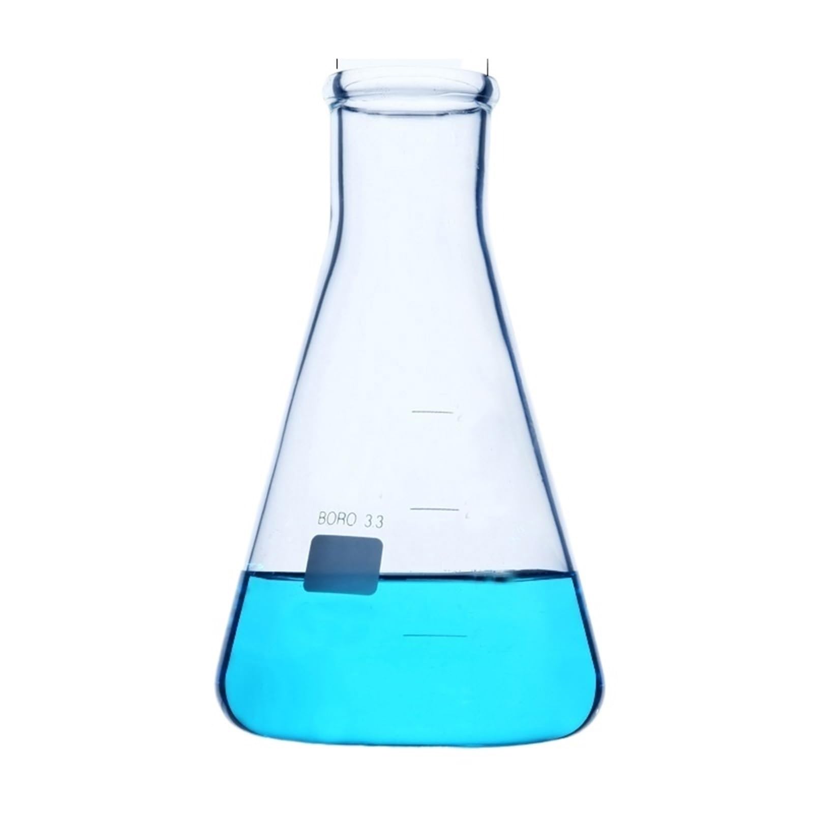 Zestaw szklanych kolb, 3 sztuki/opakowanie 150 ml szklana kolba stożkowa Erlenmeyera do chemii borokrzemianowa odporna na wysoką temperaturę sprzęt laboratoryjny(150ml12pcs with plug)
