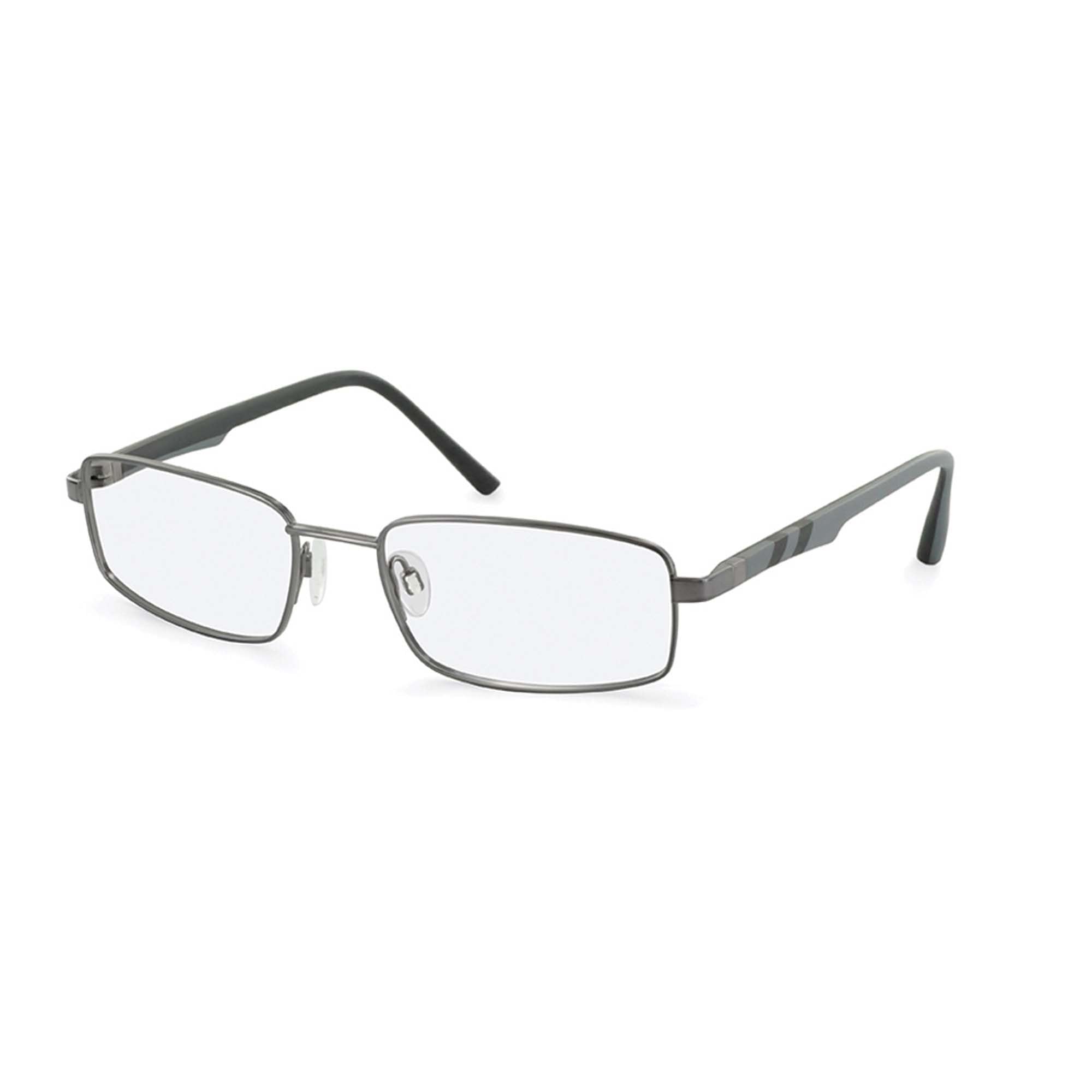 Hero Brille mit Sehstärke für Herren optional mit Sonnenbrillentönung oder Blaulichtfilter, Rechteckig, gefertigt aus Metall (inklusive Brillenetui)