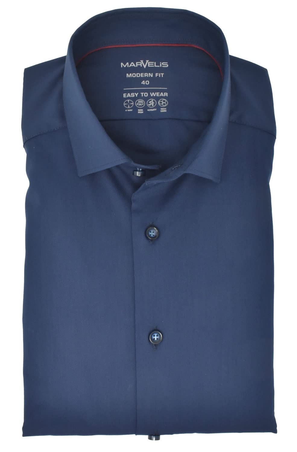 Marvelis Jersey Stretch Hemd Modern Fit 7264.84.18 Marine