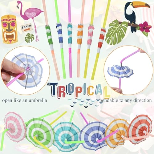 Haundry 24pcs pitillos con sombrilla círculo para cócteles miniatura 2