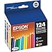 EPSON 124 DURABrite Ultra Ink Standard Capacity Color Combo Pack (T124520-S) Works with Stylus NX-125, 127, 130, 230, 330, 420, 430, WorkForce WF-320, 323, 325, 435