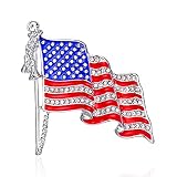Exquisite American flag brooch pins for women USA flag pin lapel us brooches pins for men Patriotic