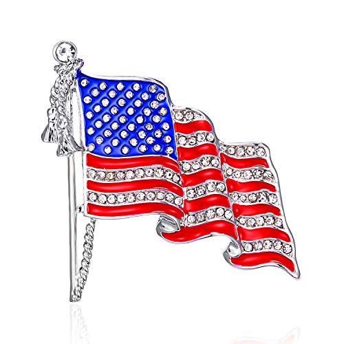 Exquisite American Flag Brooch Pins For Women Usa Flag Pin Lapel Us Brooches Pins For Men Patriotic Medal Brooches #TOP1
