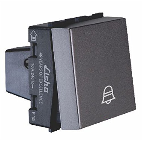 Image of Lisha Bell Push Modular Switch (2M) (Graphite Grey)