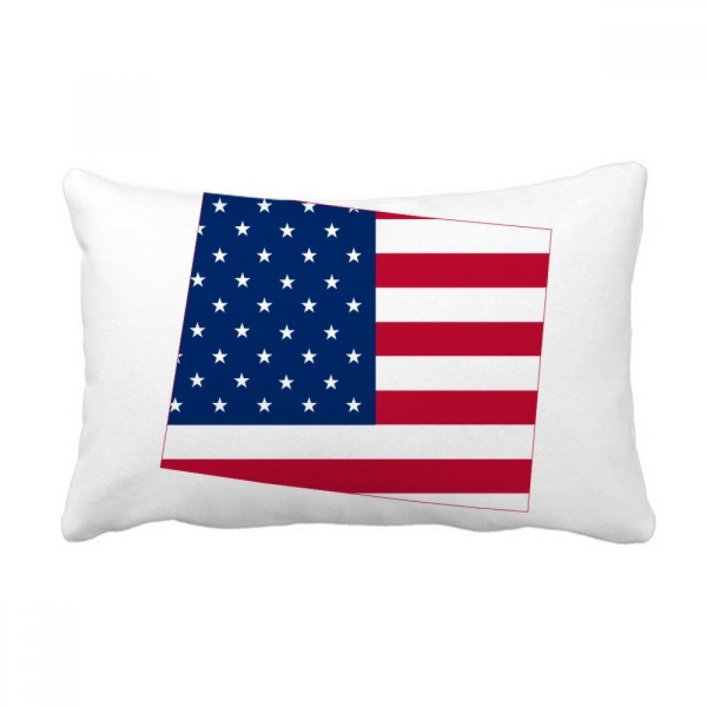 Oreiller de canape carte du Wyoming style americain pour embellir votre decoration de salon