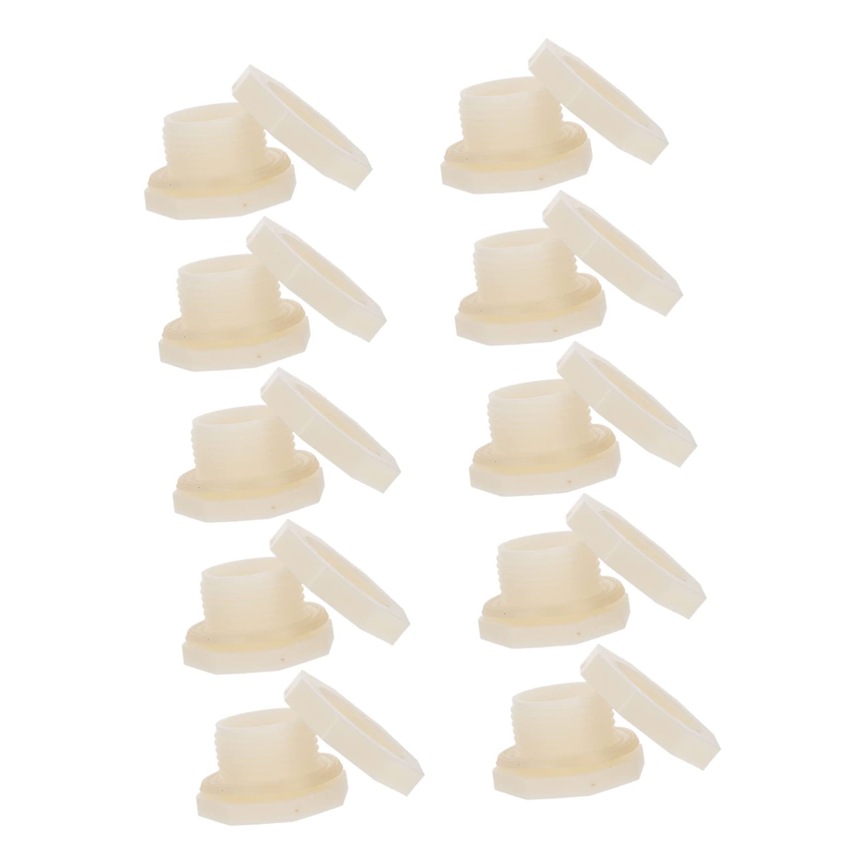 NAMOARLY Water Tank Connector Set 10pcs Tank Fitting Adapter Seal for Rain Barrels Aquariums
