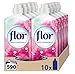 Flor - Suavizante para la ropa concentrado, aroma Mediterráneo - Pack de 10, hasta 590 dosis