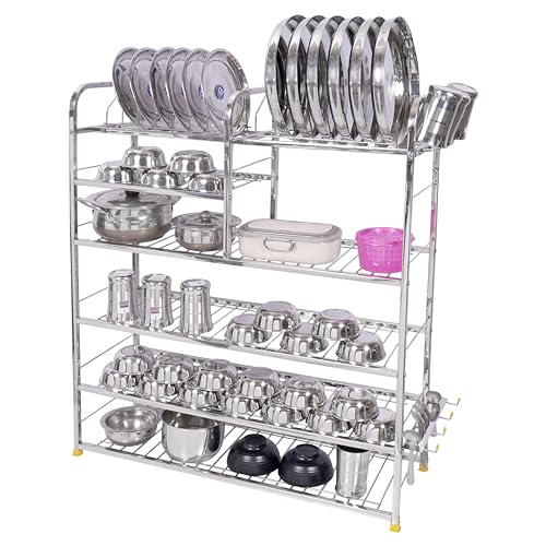 Image of Kitchen Stand, Bartan Stand Stainless Steel Kitchen Rack (36 X 30 Inch) Wt-7.5kg