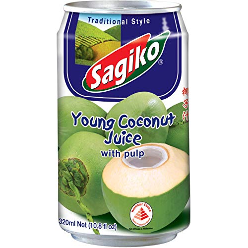 Sagiko Embalagem de bebida de coco 24 x 320 ml, 0,32 ml, embalagem de 24