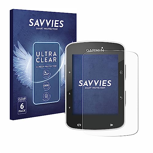 savvies Protector Pantalla para Garmin Edge 820 (6 Unidades) Película Ultra Transparente