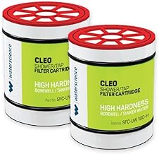 WaterScience Pack of 2 Replacement Cartridge for CLEO Shower and Tap Filter for Hard Water | Borewell/Tanker Water | Hard Water Softener