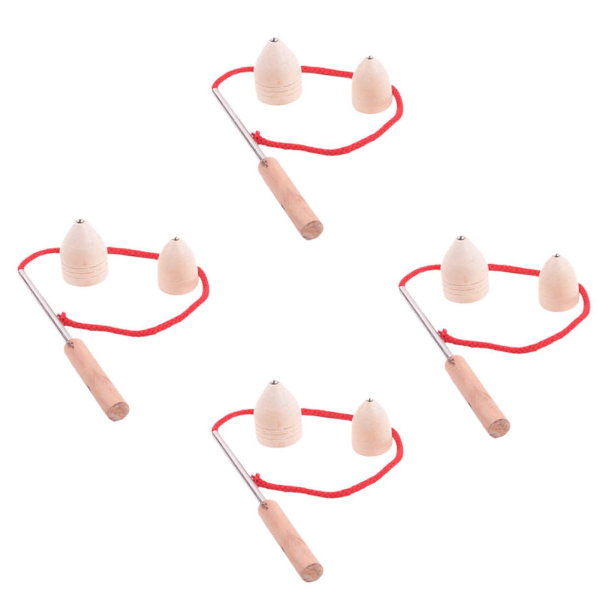 Toddmomy 4 Sets Peg Tops for Educational Rotative Tops with Each Craft for Cognitive Development Random Color