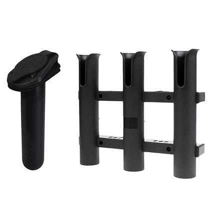 3NH 2X Vertical 3 Link Rod Holder & 1 Tube Rod Rack Socket Boat Fishing Hardware
