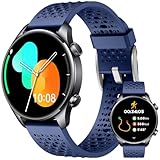 Zolovip スマートウォッチ メンズ 1.43インチAMOLEDタッチスクリーン GPS内蔵 睡眠品質トラッカー 3ATM防水 アウトドアスマートウォッチ[フィットネスプラン/瞑想トレーニングを含む]100+運動モード 長续航 Bluetooth通話対応 iOS Android ブルー