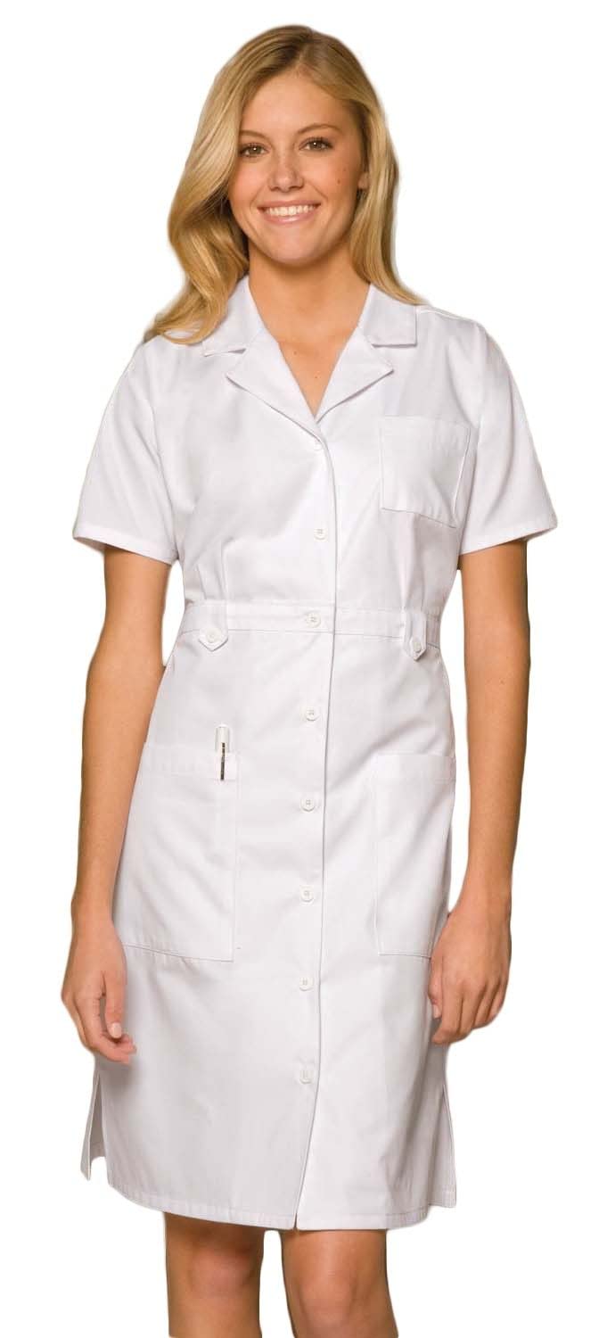 MEDI-AP Nurse White Frock For Women Half Sleeve 100% Pure Cotton