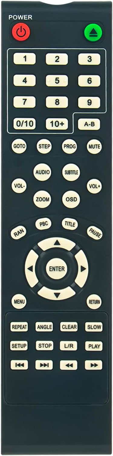 Replacement Remote Control Compatible for Sylvania SDVD6655-B SDVD1096 SDVD6670 SDVD1041-DG SDVD6656 DVD Video Player