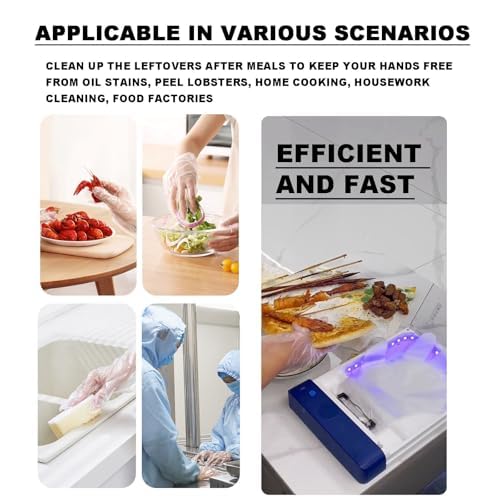 Dispenser automatico di guanti per un uso rapido in 3 secondi, ideale per cucinare a casa, pulizia, fabbriche alimentari e uso al supermercato