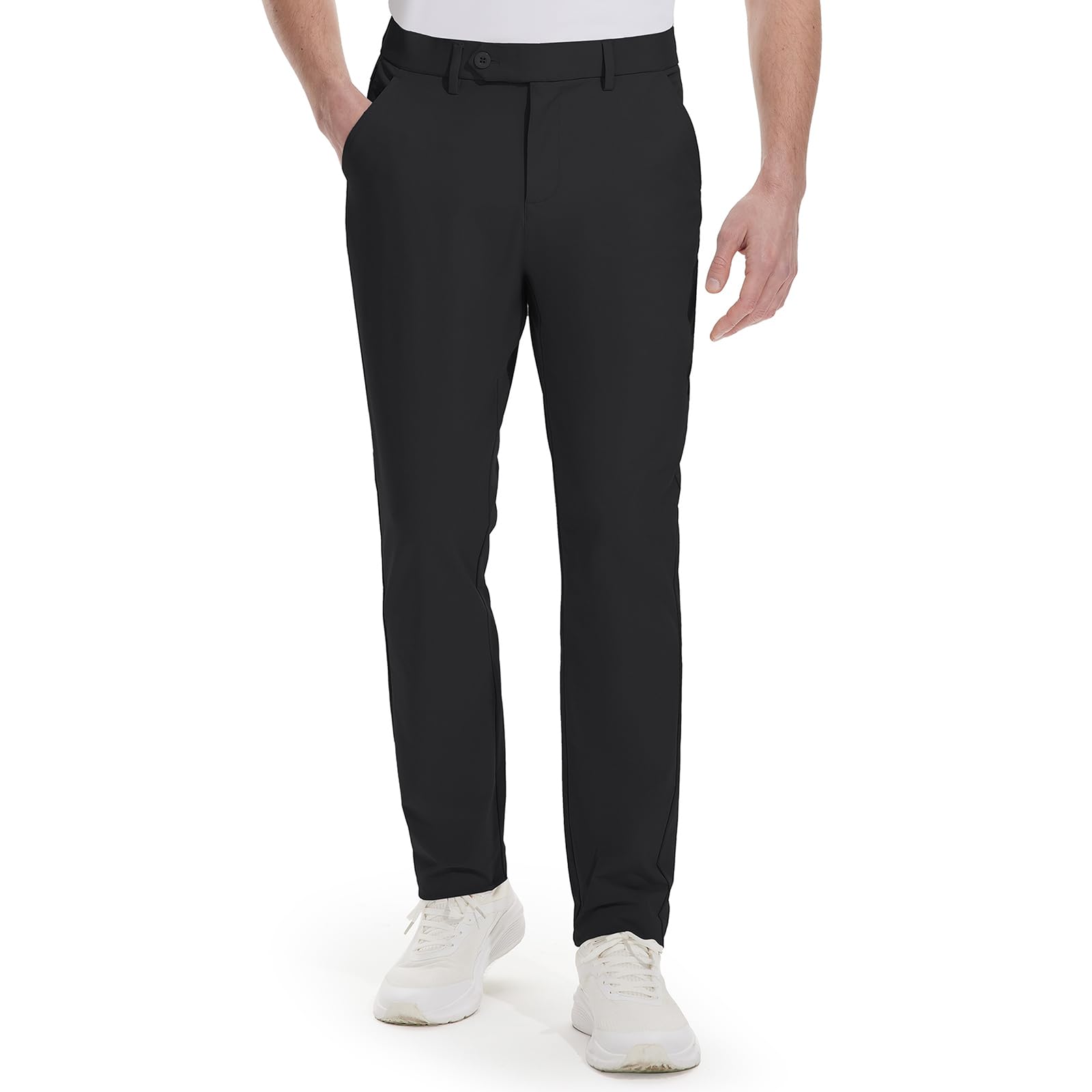Mens Golf Pants Stretch Dress Pants 30 32 34 Comfy Lightweight Casual Trousers Quick Dry Travel Pants with