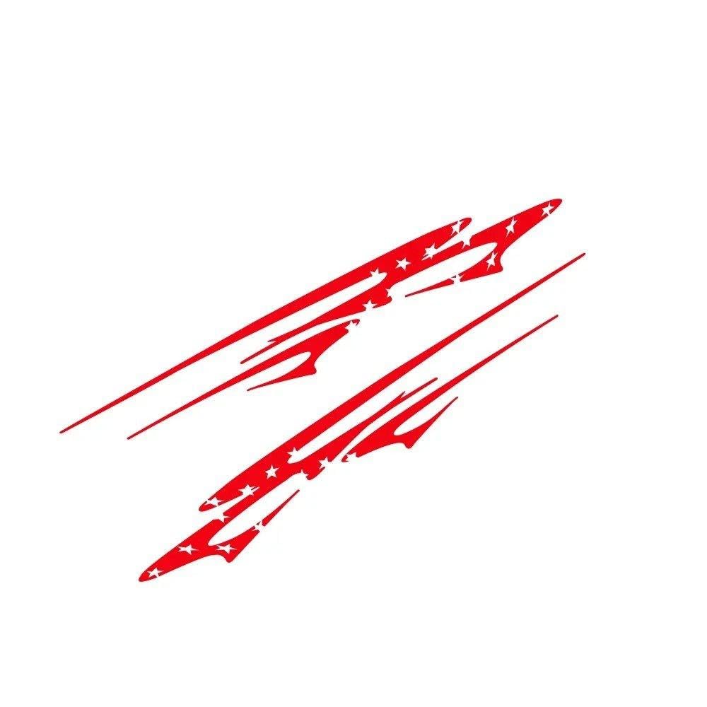 Car Universal Sticker Pickup Decal Decal(Glossy Red,for Double Cab)