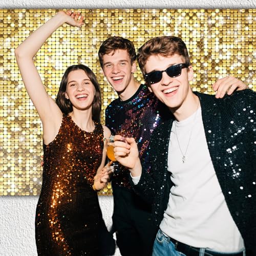 Fondo Brillante Dorado 8x6 FT para Fotografía y Eventos miniatura 3