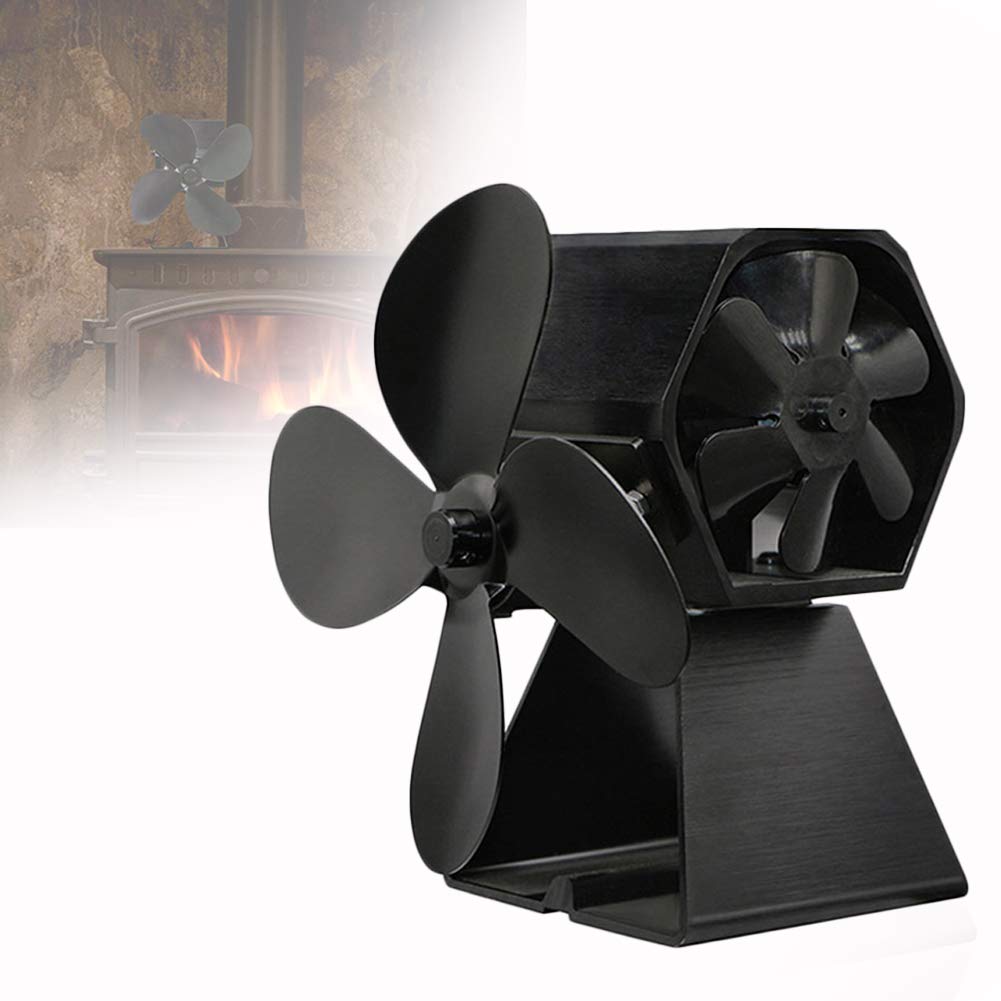 Buy Upgrade 4blade Heat Powered Fan Silent Operation, New Silent Flue