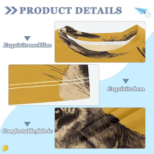 Boys Short Sleeve T-Shirts Ferrets Meerkats Cowboy Rashguard Kids Swim Shirts Sun UPF 50+3