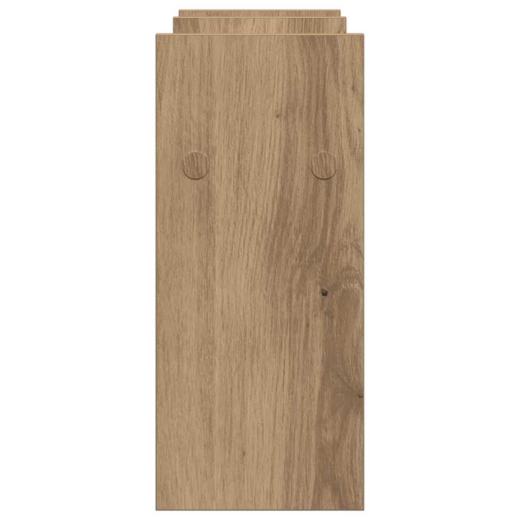 Organizer da scrivania in legno di quercia Artisan, 50 x 15,5 x 35,5 cm, con scomparti per mensole, penne, documenti e documenti, sistema di organizzazione efficiente per ufficio e casa