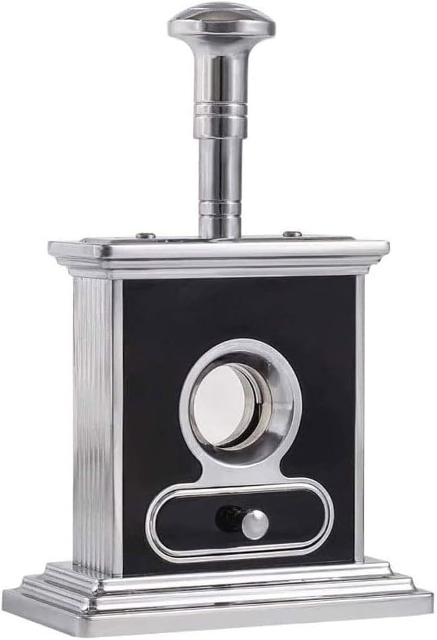 Cigar Cutter, Portable Stainless Steel Blade Cigar Guillotine, Gift for Men (Color : Black)
