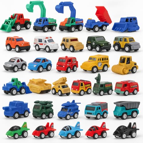 Set de 36 vehículos mini con retroceso y fricción miniatura 1