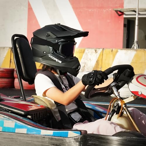 Image of VCOROS Youth Kids Dirt Bike Helmets,Kids Motocross Helmets DOT Approved | VS905 Kids Motorcycle Helmets with Adjustable Goggles & Gloves,Lightweight,Washable Liner,For Dirtbike Offroad MX BMX ATV UTV