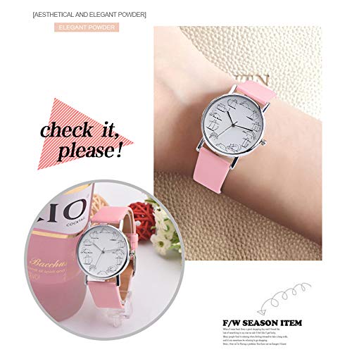 Loijon Animal Dial Palte Projeto Bonito Do Gato Relógio de Pulso Elegante Movimento de Quartzo Pin A