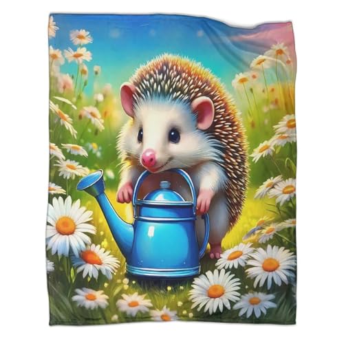 Couverture de lit en microfibre chaude housse de canapé imprimée 3D hérisson - 3